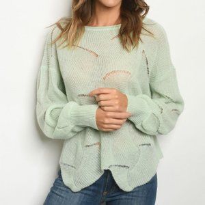 MINT KNIT SWEATER top